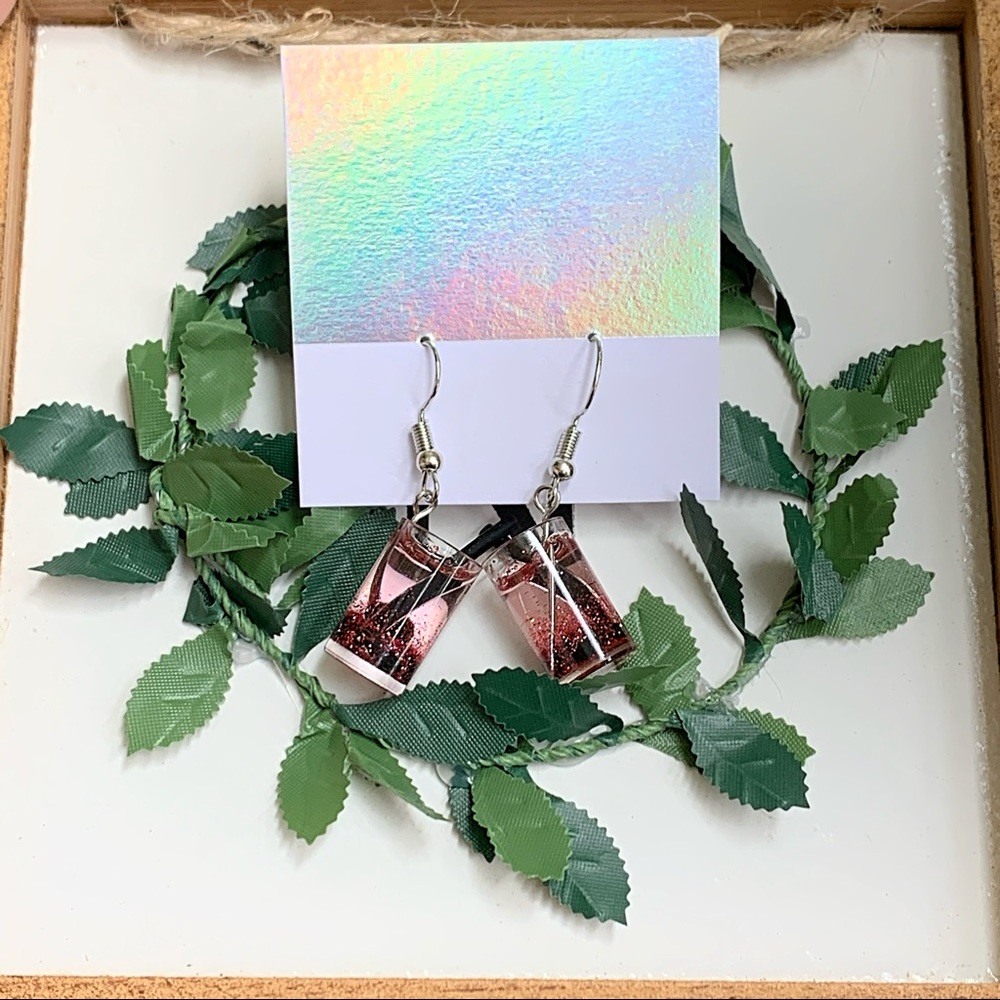 Sparkling Summer Drink Earrings